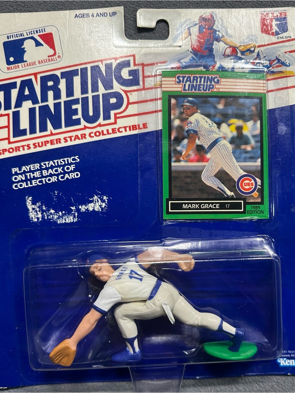 Starting Lineup Baseball Figure – White & Blue Collectible